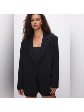 Good American Black Oversized Blazer